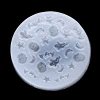 Qiulip Saints Day Bat Calabaza Ghost Moon Pentagram Resina Jewelry Making Silicone Mold
